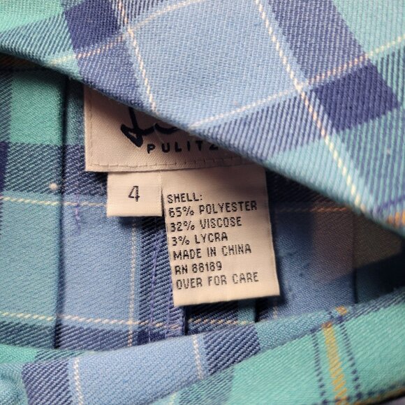 Lilly Pulitzer Skirt Womens 4 Tartan Blue Pleated Mini Preppy Academia Mark* - Picture 3 of 7